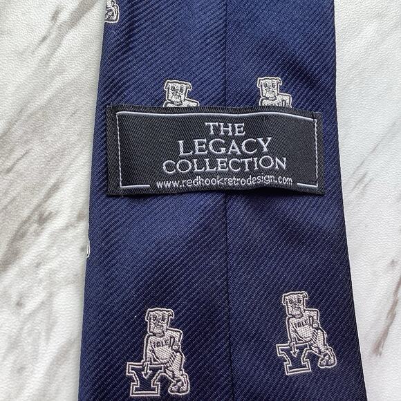 Yale University Men’s Rep Tie, Navy 100% Silk, Handsome Dan Bulldog, Yalie, Elis - Picture 5 of 7